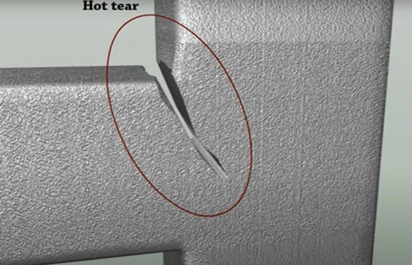 Hot Tears a Metal casting defect